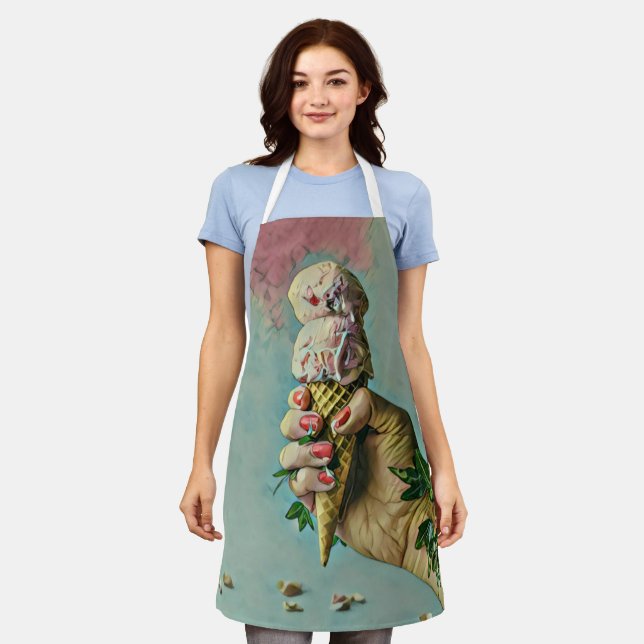 Tablier Cadeau amoureux de crème glacée (Porté)