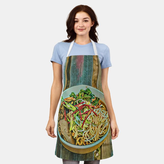 Tablier cadeau amoureux Ramen (Porté)