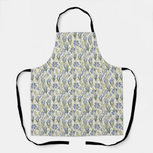 Tablier Cadeau Anniversaire Fleur bleue transparente et fe