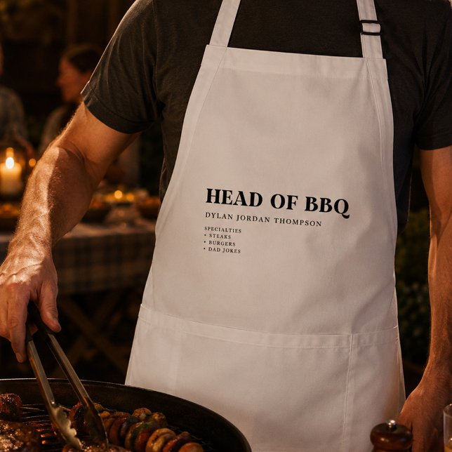 Tablier Cadeau BBQ drôle pour papa Chef du BBQ Fête des Pè (Créateur téléchargé)