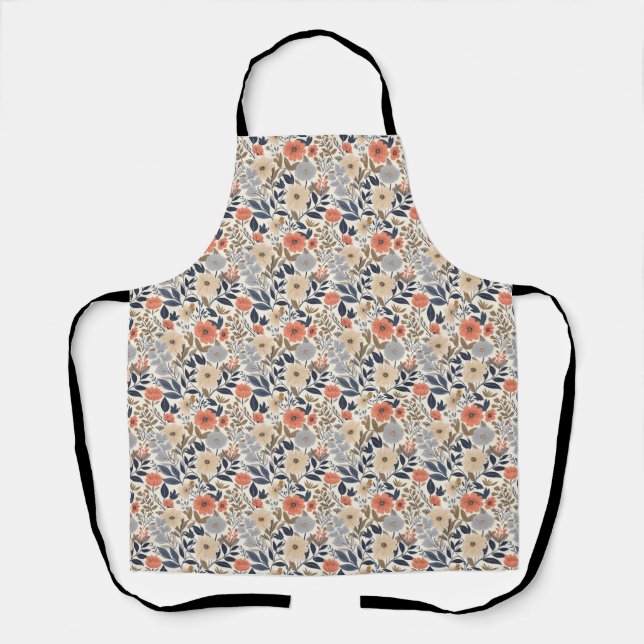 Tablier Cadeau d'anniversaire | Beige, rose et orange (Recto)