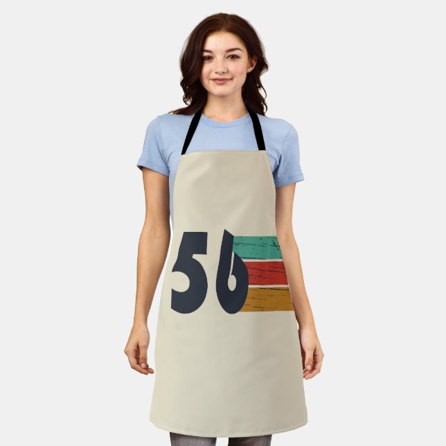Tablier Cadeau d'anniversaire de 70 ans millésime 1956 (Porté)