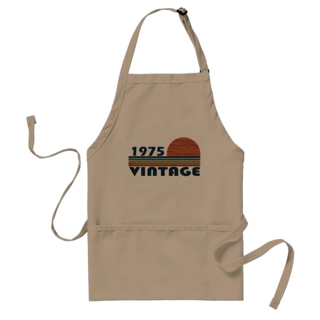 Tablier Cadeau d'anniversaire de naissance vintage 1975 (Devant)