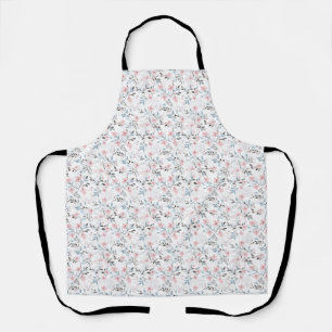 Tablier Cadeau d'anniversaire Fleurs roses, bleues et gr