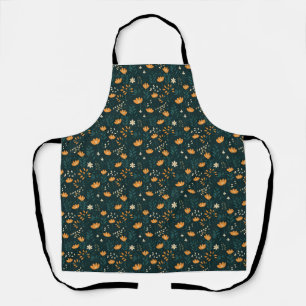 Tablier Cadeau d'anniversaire Floral orange