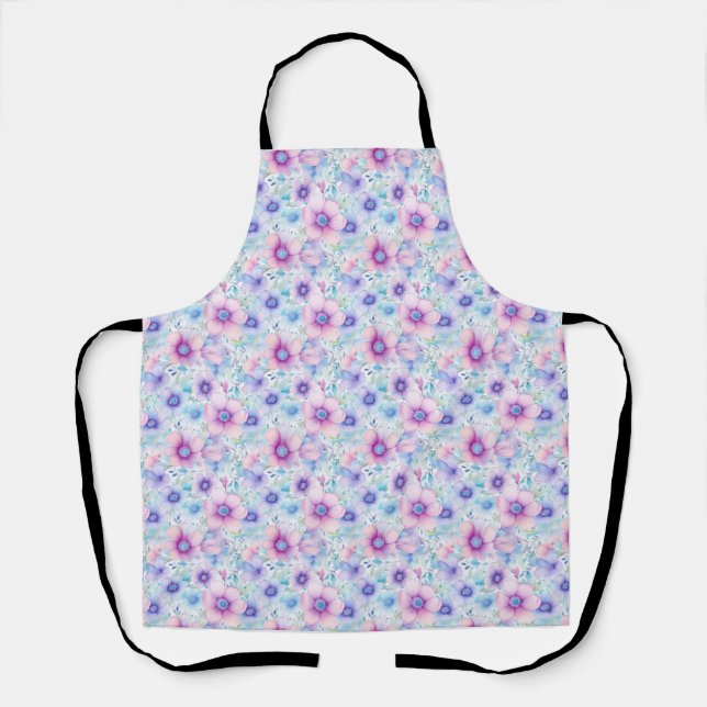 Tablier Cadeau d'anniversaire | Motif sans couture avec ro (Recto)