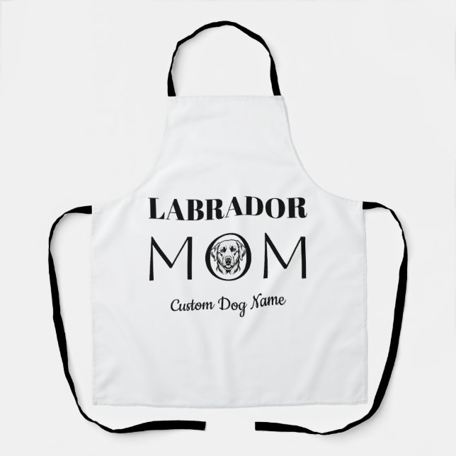 Tablier Cadeau d'anniversaire pour maman Labrador, maman d (Recto)