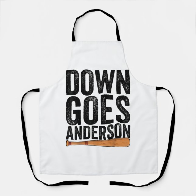 Tablier Cadeau de baseball drôle ANDERSON TOMBE ANDERSON  (Recto)