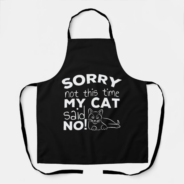 Tablier Cadeau de citation de chat drôle chats (Recto)