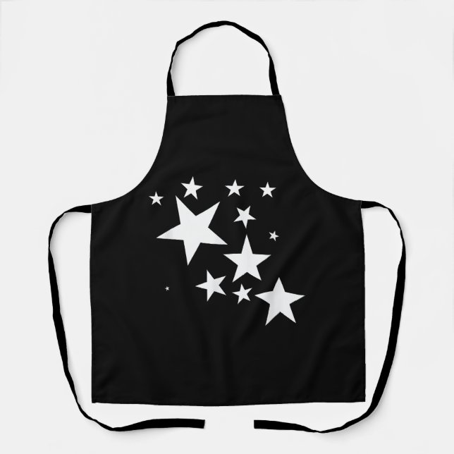 Tablier Cadeau de costume à motif d'étoiles blanches (Recto)