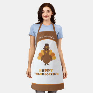 Tablier Cadeau de cuisine de Thanksgiving mignon pour les 