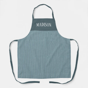 Tablier Cadeau de cuisine personnalisé avec rayure bleue