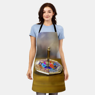 Tablier Cadeau de dreidel de Hanukkah SlipperyJoe à base o