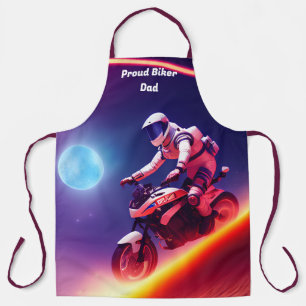 Tablier Cadeau de fête des pères, Cool Futuristic Biker Pa
