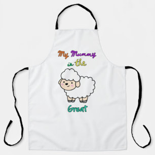 Tablier Cadeau de la fête des mères mouton bébé mignon pou