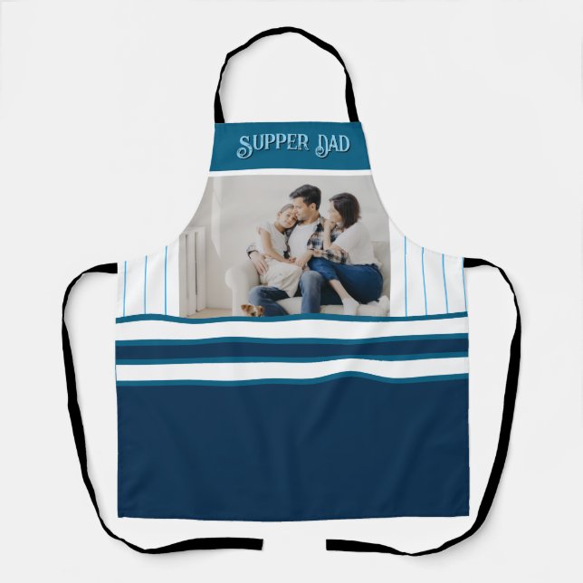 Tablier Cadeau de la fête des pères pour papa super (Recto)