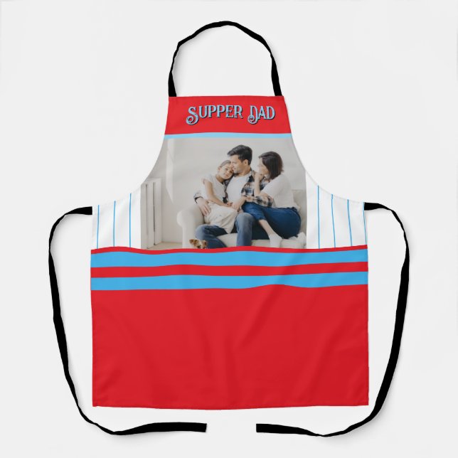 Tablier Cadeau de la fête des pères pour papa super (Recto)
