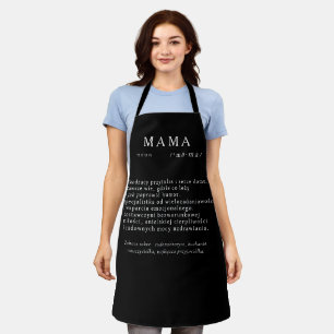 Tablier Cadeau de maman polonaise - Noir de définition MAM