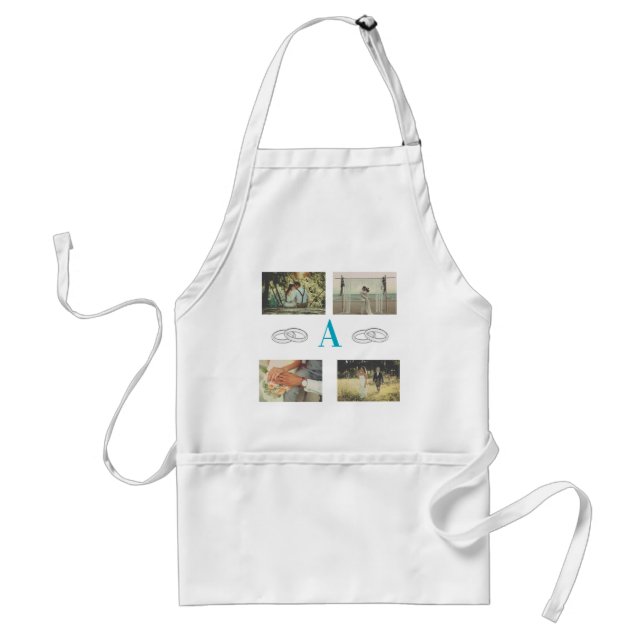 Tablier Cadeau de mariage de famille de monogramme de mult (Devant)