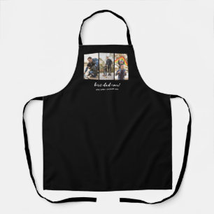 Tablier Cadeau de Meilleur Papa à Jamais avec Multi Photo