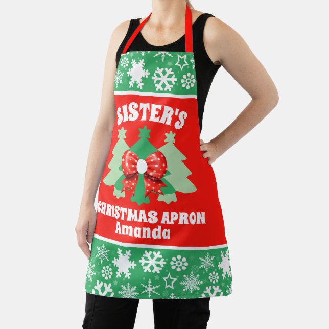 Tablier Cadeau de Noël de Soeur personnalisée (Insitu)