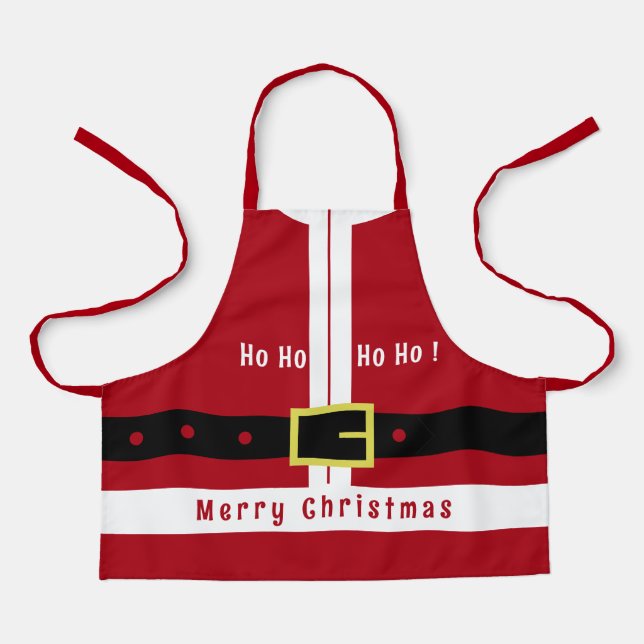 Tablier Cadeau de Noël Père Noël Apron - Joyeux Noël (Recto)