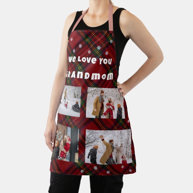Tablier Cadeau de Noël pour grand-mère avec photo (Insitu)