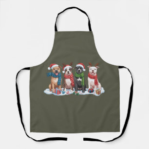 Tablier Cadeau de Noël pour propriétaire de Pitbull vacanc