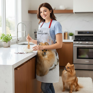 Tablier Cadeau de photo de chef privé pour chien de Noël