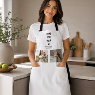 Tablier Cadeau de photo personnalisé moderne pour maman