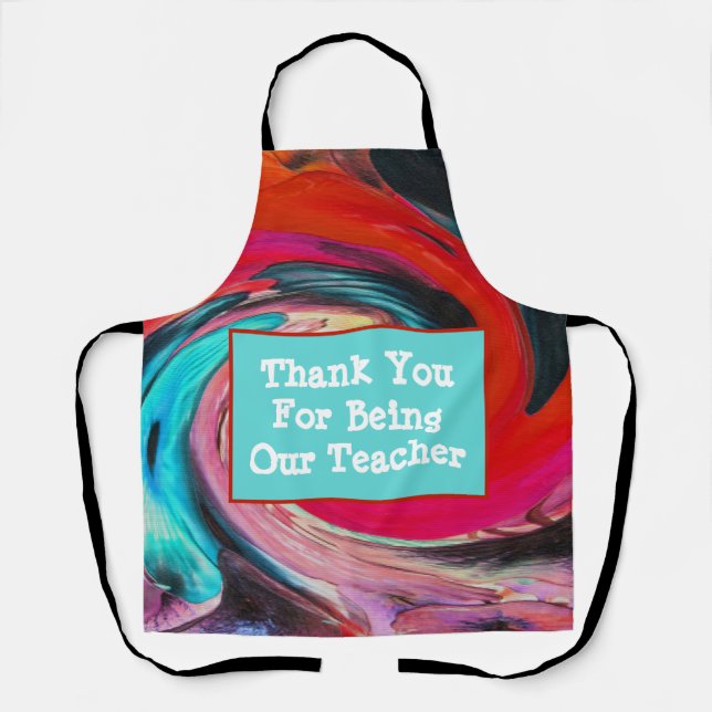 Tablier Cadeau de reconnaissance pour enseignant Tie Dye t (Recto)
