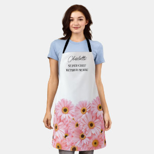 Tablier Cadeau de retraite pour infirmière aux marguerites