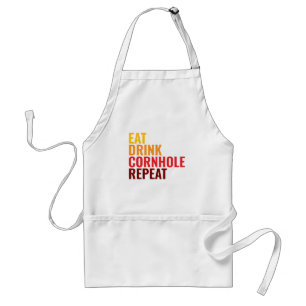 Tablier Cadeau Drôle Amateur de Cornhole Dégradé de Couleu