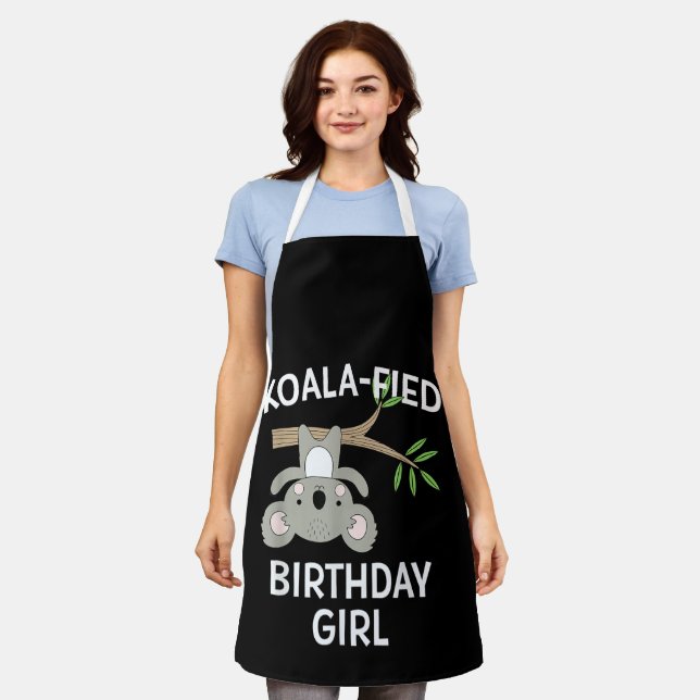 Tablier Cadeau drôle de fille d'anniversaire avec un koala (Porté)