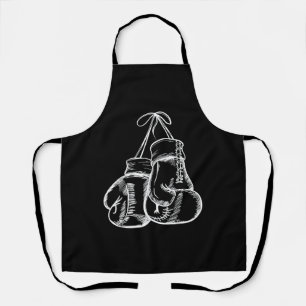Tablier Cadeau Gants de Boxe Blanc Amour Rétro Boxeur