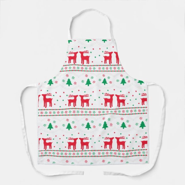 Tablier cadeau mignon Noël vacances familial cookie (Recto)
