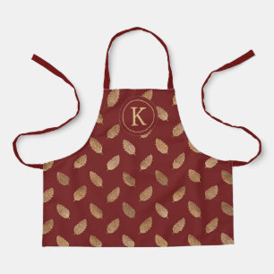 Tablier Cadeau Monogram Gold Feuille pour enfants