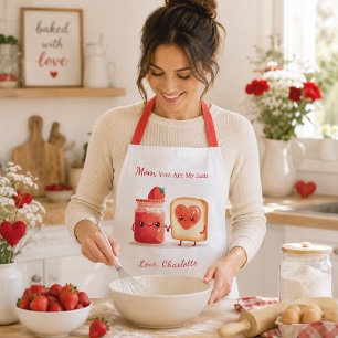 Tablier Cadeau personnalisé de confiture de fraise pour la