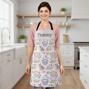 Tablier Cadeau personnalisé pour adulte de cœur de kawaii