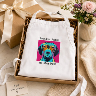 Tablier Cadeau personnalisé pour amateur de chiens et arti