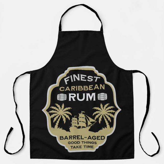 Tablier Cadeau pour buveur de rhum (Recto)