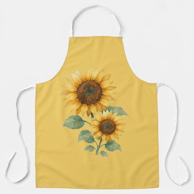 Tablier Cadeau pour les amateurs de tournesols (Recto)