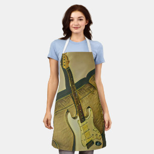 Tablier Cadeau pour professeur de musique guitariste bassi