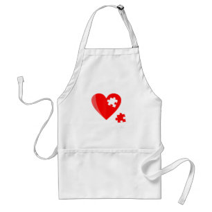 Tablier Cadeau T-shirt Saint-Valentin Puzzle à Coeur Pièce
