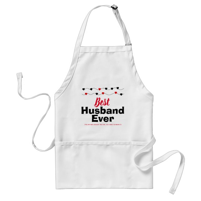 Tablier Cadeau Valentine pour mari - BBQ Apron Men (Devant)