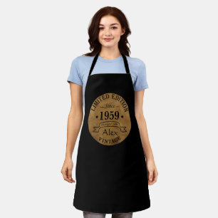 Tablier Cadeau vintage personnalisé pour 65e anniversaire