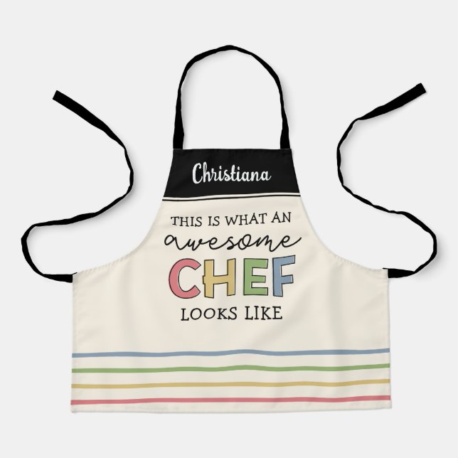 Tablier Cadeaux de chef sur mesure | Meilleur Chef Jamais  (Recto)