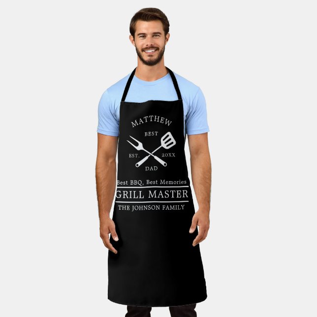 Tablier Cadeaux de Fête des pères Master Grill barbecue mo (Porté)