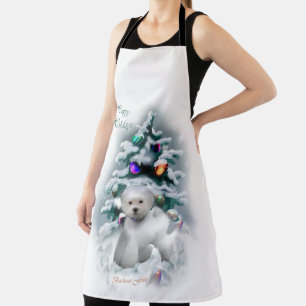 Tablier Cadeaux de Noël Bichon Frise