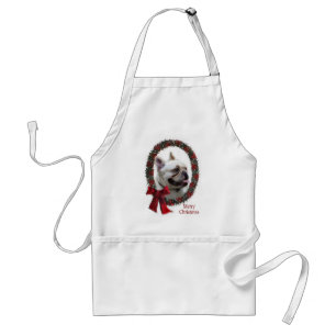 Tablier Cadeaux de Noël pour Bulldog français